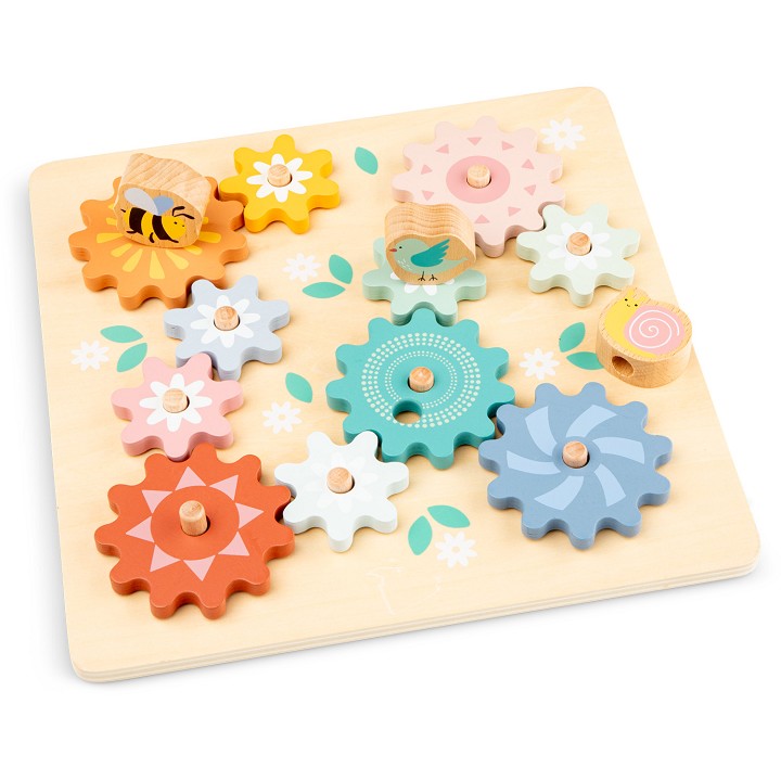 Puzzel met roterende tandwielen - tuin